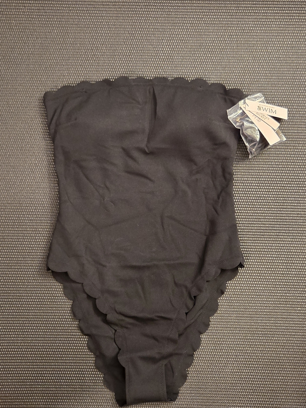 Victoria's Secret Black Scallop-Edge One-Piece Swimsuit